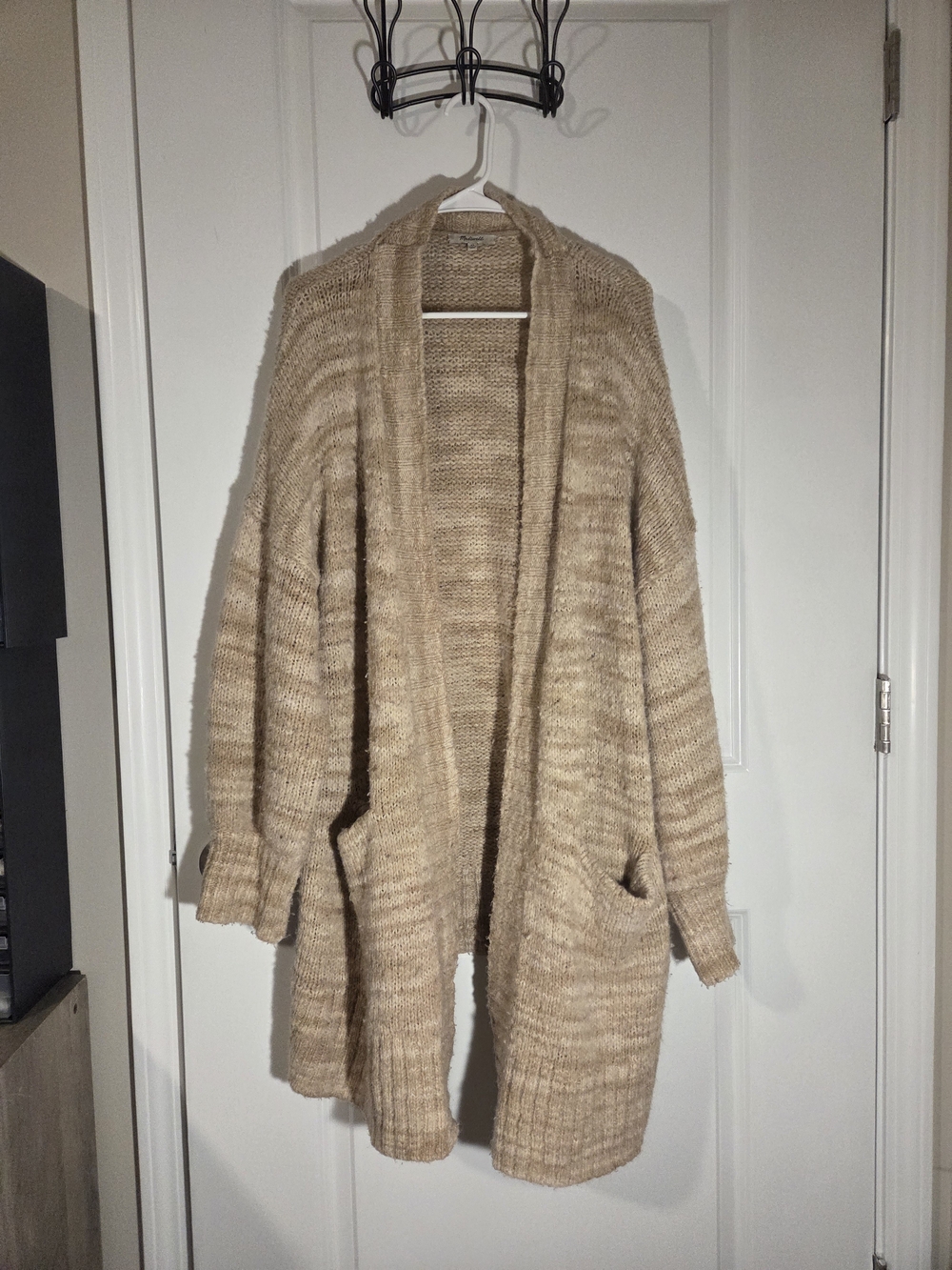 Madewell Tan Open-Front Knit Cardigan
